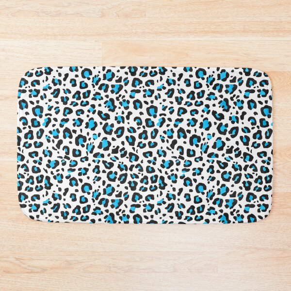 Item preview, Bright Blue, Black and White Leopard Print All Over Animal Pattern designed and sold by Bumblefuzzies.