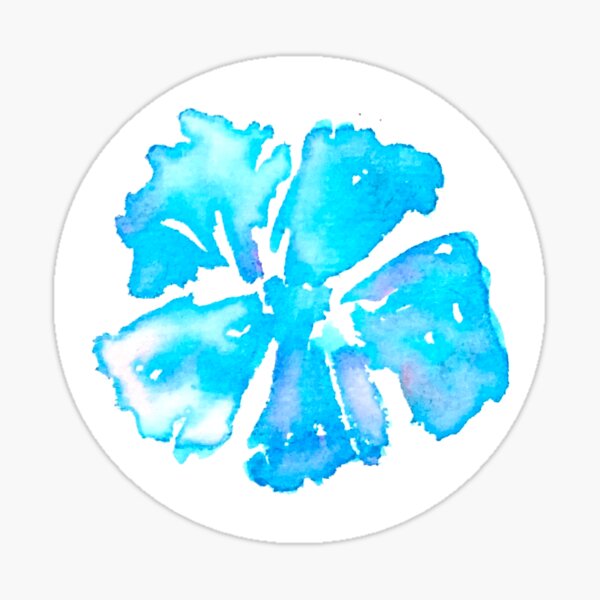 "Blue Hibiscus" Sticker for Sale by rileymayforth Redbubble