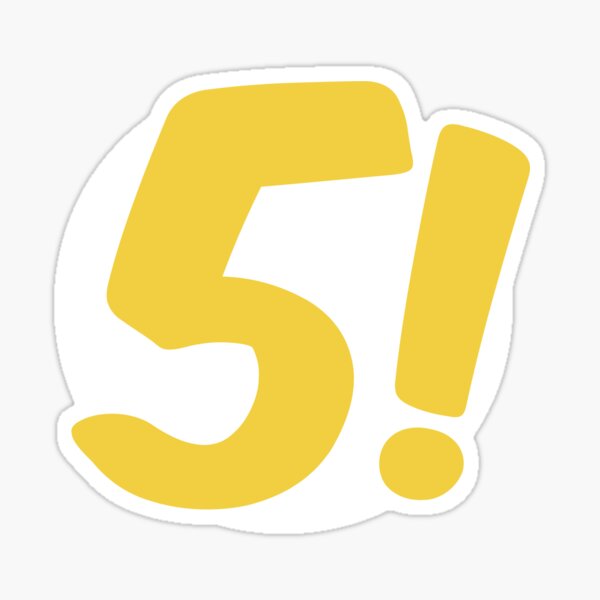 Happy BirthTees!: Numbos 5 Yellow Sticker