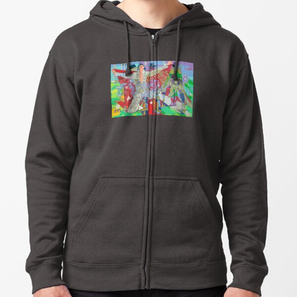 Elvis and the Three Bones Zipped Hoodie