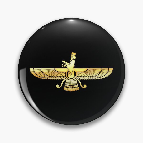 Vista previa del artículo con la obra «Faravahar, Sol Alado, Zoroastro, Símbolo Persa, Amuleto de la Suerte, Irán», diseñado y vendido por nitty-gritty.
