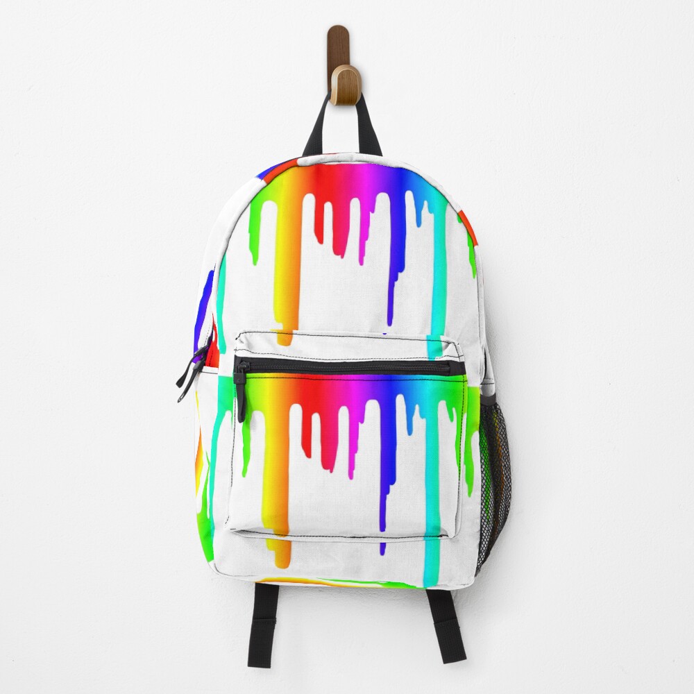 Rainbow Paint Drip Backpack