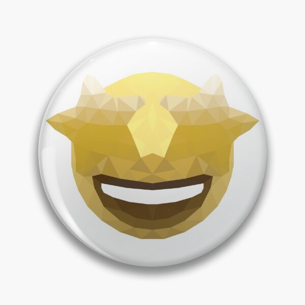 Item preview, Geometric Devilish Grin Emoji – Mischievous Low-Poly Design designed and sold by OrangePoly.