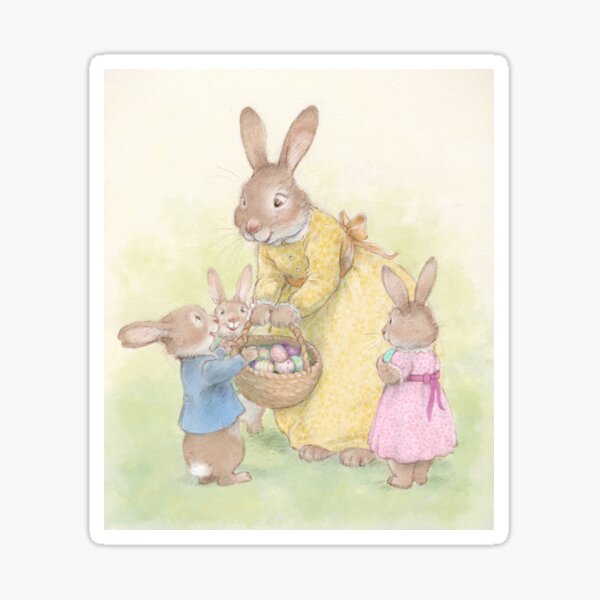 Easter Bunnies Sticker