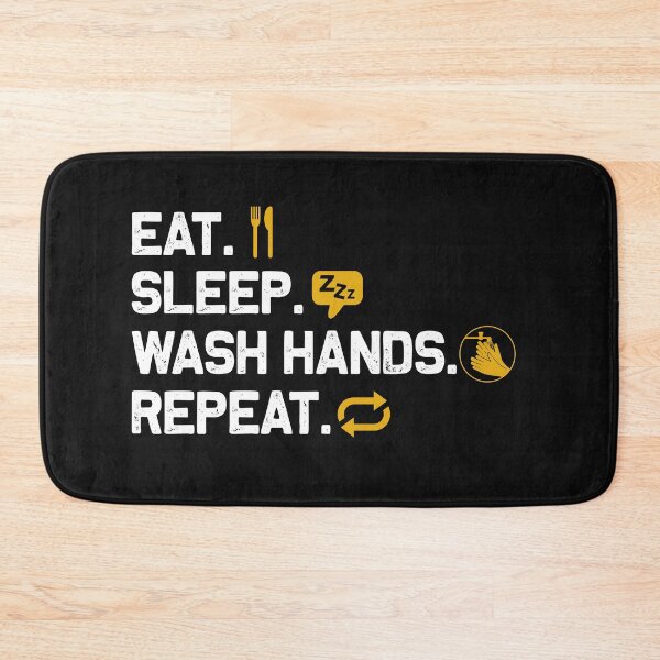 Item preview, Eat Sleep Wash hands Repeat Tshirt designed and sold by hayatdesign.