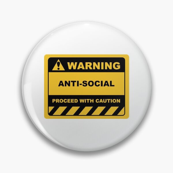 Item preview, Human Warning Sign ANTI-SOCIAL PROCEED WITH CAUTION Sayings Sarcasm Humor Quotes designed and sold by ColorMeHappy123.