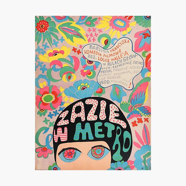 Zazie dans le Metro (Zazie in the Metro) - Louis Malle vintage movie poster Photographic Print