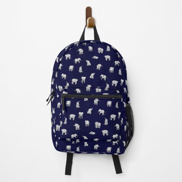 Item preview, Indian Baby Elephants in Navy Blue designed and sold by Plastic Memory Archive.