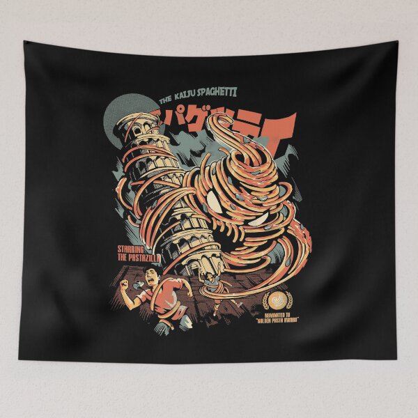 Item preview, The Kaiju Spaghetti - Black Version designed and sold by Ilustrata®.