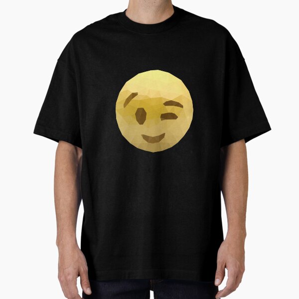 Item preview, Geometric Winking Emoji – Playful Low-Poly Design designed and sold by OrangePoly.