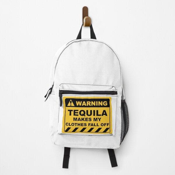 Item preview, Human Warning Sign TEQUILA MAKES MY CLOTHES FALL OFF Sayings Sarcasm Humor Quotes designed and sold by ColorMeHappy123.