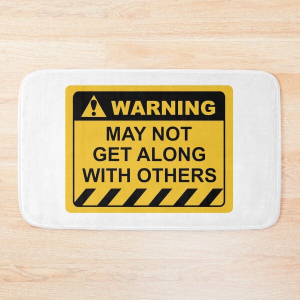 Item preview, Human Warning Sign MAY NOT GET ALONG WITH OTHERS Sayings Sarcasm Humor Quotes designed and sold by ColorMeHappy123.