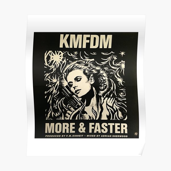 KMFDM More & Faster Album Cover Kunst Industrial Rock Kraut Poster