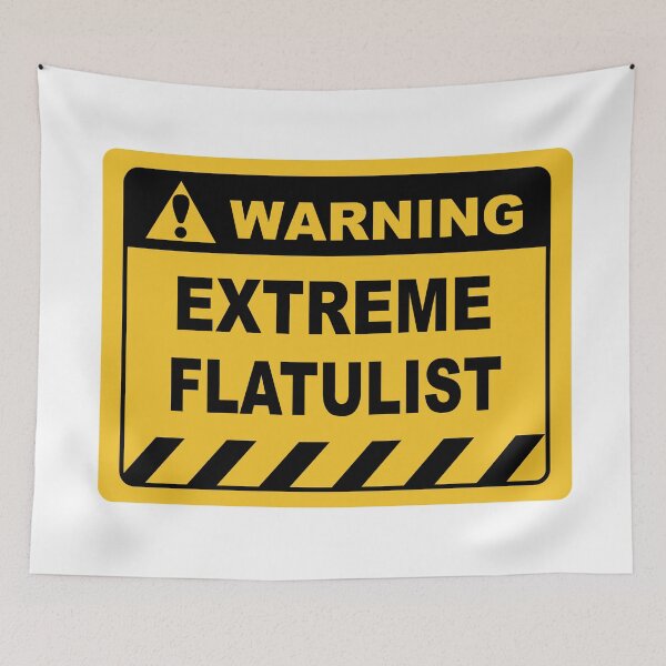 Item preview, Human Warning Sign EXTREME FLATULIST Sayings Sarcasm Humor Quotes designed and sold by ColorMeHappy123.