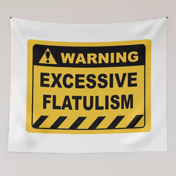 Item preview, Human Warning Sign EXCESSIVE FLATULISM Sayings Sarcasm Humor Quotes designed and sold by ColorMeHappy123.