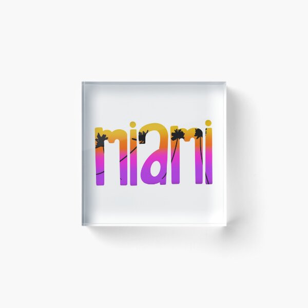 Miami Sunset Acrylic Block