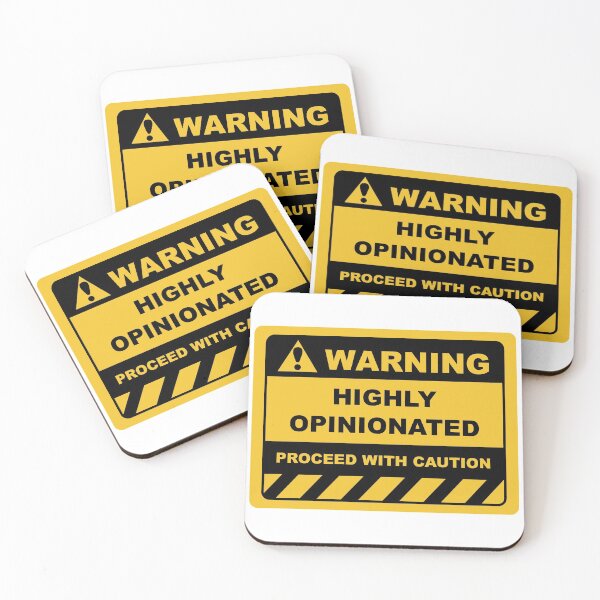 Item preview, Human Warning Sign HIGHLY OPINIONATED PROCEED WITH CAUTION Sayings Sarcasm Humor Quotes designed and sold by ColorMeHappy123.