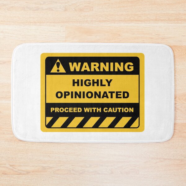 Item preview, Human Warning Sign HIGHLY OPINIONATED PROCEED WITH CAUTION Sayings Sarcasm Humor Quotes designed and sold by ColorMeHappy123.
