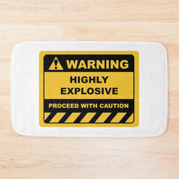 Item preview, Human Warning Sign HIGHLY EXPLOSIVE PROCEED WITH CAUTION Sayings Sarcasm Humor Quotes designed and sold by ColorMeHappy123.