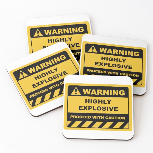 Item preview, Human Warning Sign HIGHLY EXPLOSIVE PROCEED WITH CAUTION Sayings Sarcasm Humor Quotes designed and sold by ColorMeHappy123.