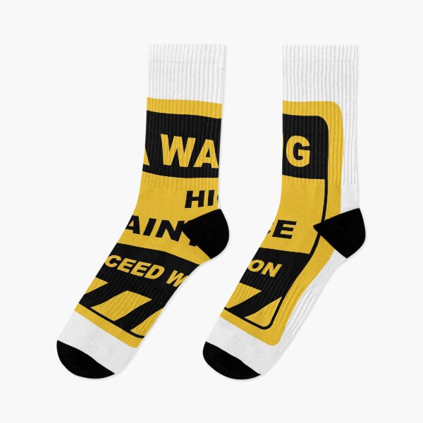 Item preview, Human Warning Sign HIGH MAINTENANCE PROCEED WITH CAUTION Sayings Sarcasm Humor Quotes designed and sold by ColorMeHappy123.
