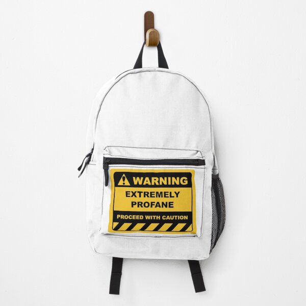 Item preview, Human Warning Sign EXTREMELY PROFANE Sayings Sarcasm Humor Quotes designed and sold by ColorMeHappy123.