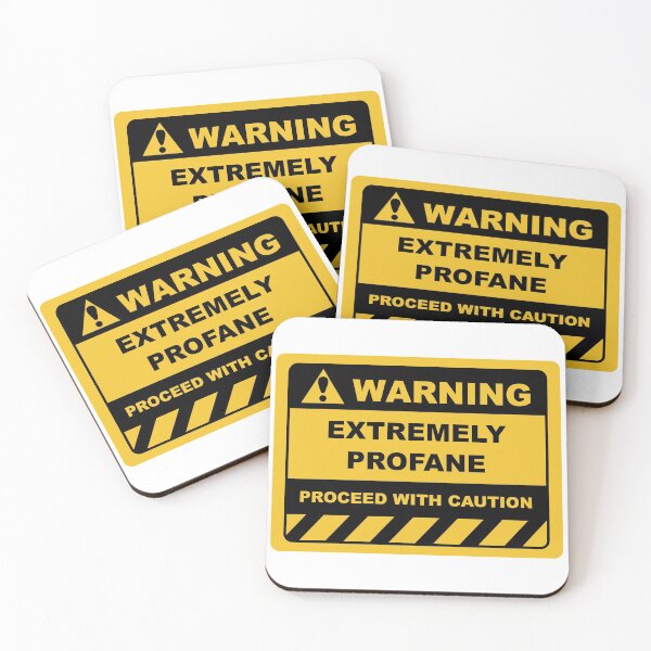 Item preview, Human Warning Sign EXTREMELY PROFANE Sayings Sarcasm Humor Quotes designed and sold by ColorMeHappy123.