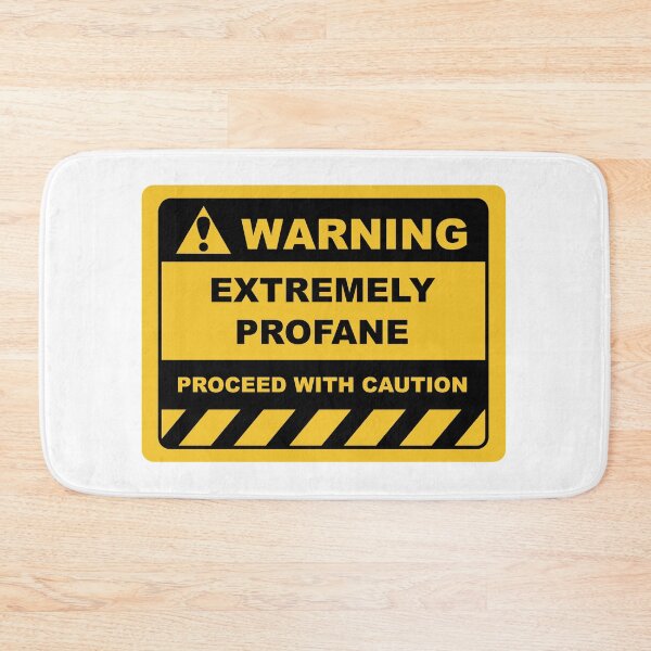Item preview, Human Warning Sign EXTREMELY PROFANE Sayings Sarcasm Humor Quotes designed and sold by ColorMeHappy123.