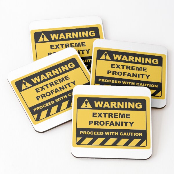 Item preview, Human Warning Sign EXTREME PROFANITY PROCEED WITH CAUTION Sayings Sarcasm Humor Quotes designed and sold by ColorMeHappy123.
