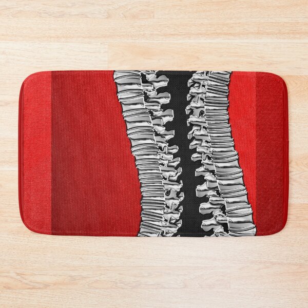 Item preview, Memento Mori - Two Sets of Silver Human Backbones over Red and Black  designed and sold by Serge Averbukh Art Studio.