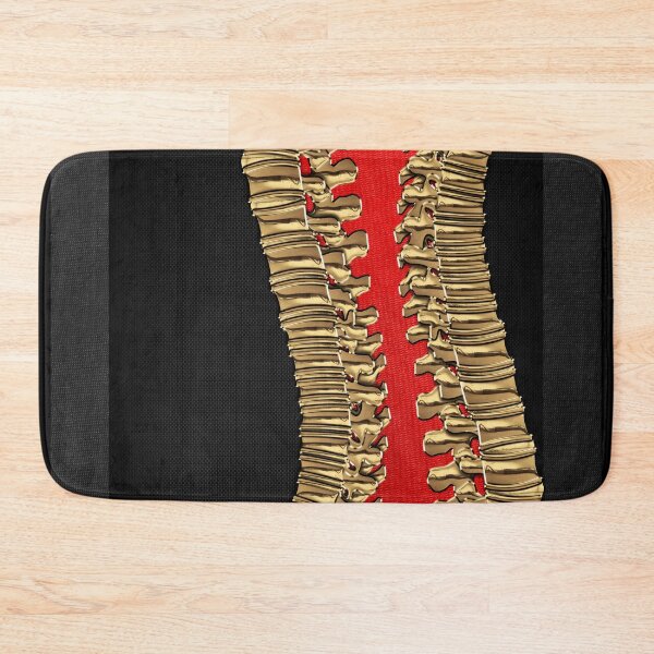 Item preview, Memento Mori - Two Sets of Gold Human Backbones over Black and Red  designed and sold by Serge Averbukh Art Studio.