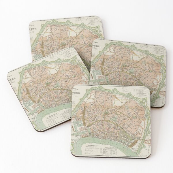 Item preview, Vintage Map of Antwerp Belgium (1877) designed and sold by BravuraMedia.