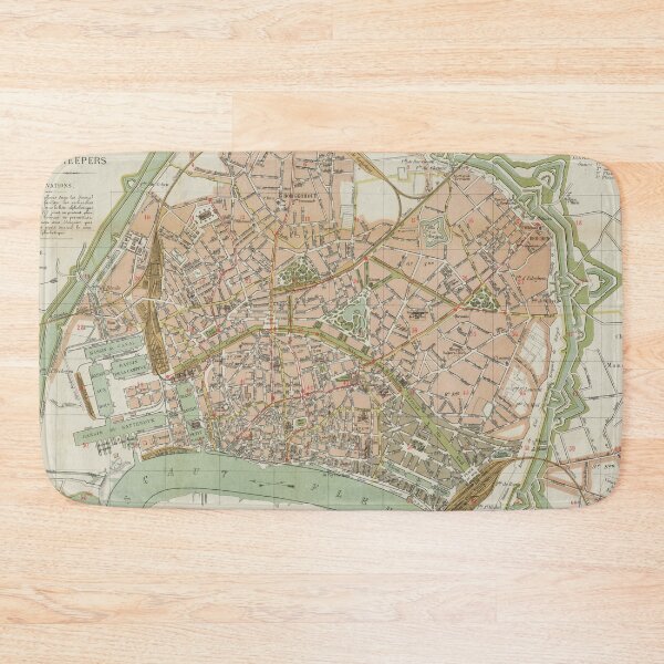 Item preview, Vintage Map of Antwerp Belgium (1877) designed and sold by BravuraMedia.