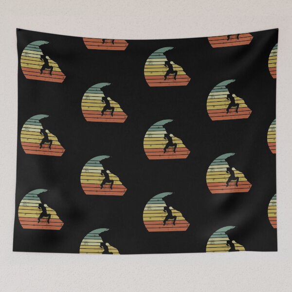 Item preview, Climbing Rock  Bouldering Distressed Retro Rock Climbing 80's Sun Graphic Gift For Men And Women designed and sold by Akmloza.