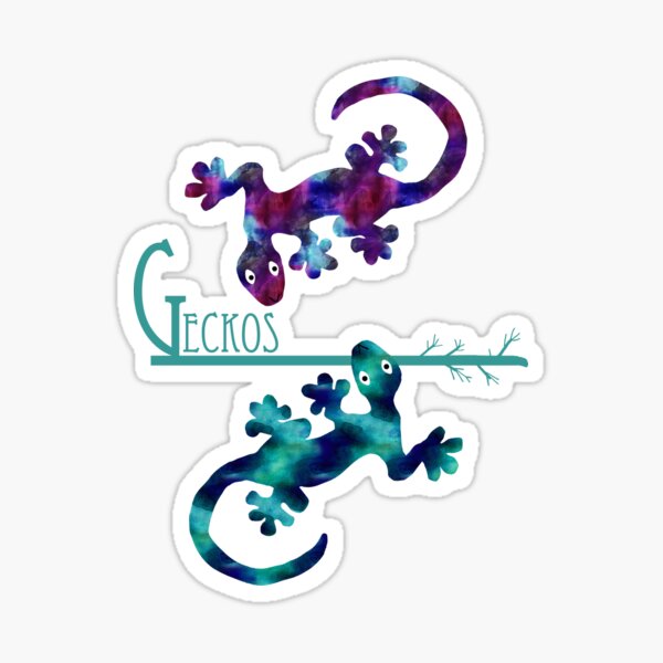 Watercolor Geckos Sticker