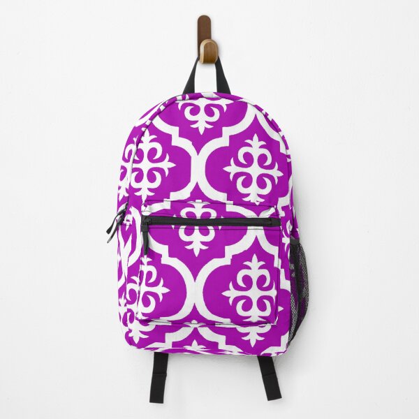 Item preview, Purple-White Moroccan Quatrefoil Tile Pattern-Modern Design  designed and sold by RabiaDesigns.