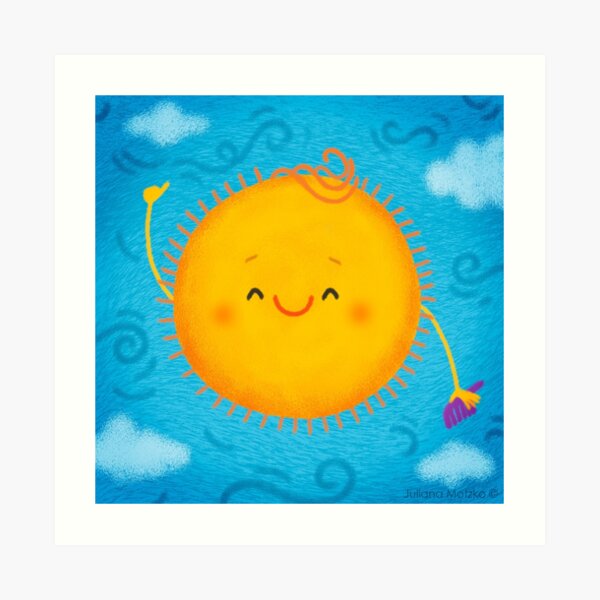 Sun Hot Hair Style Art Print