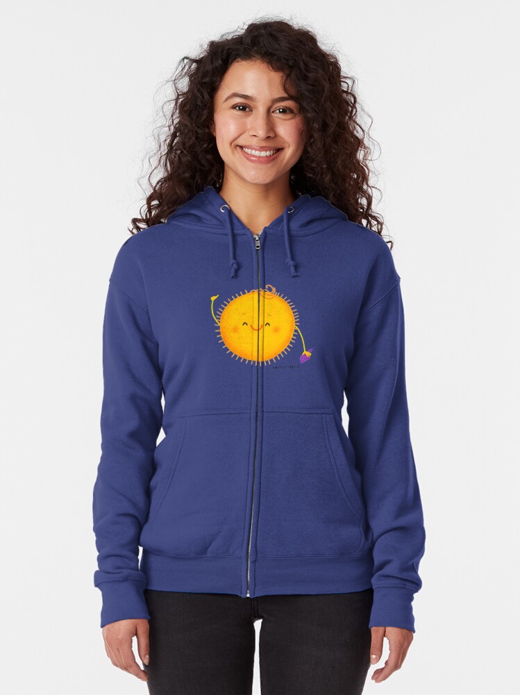 Alternate view of Sun Hot Hair Style Zipped Hoodie