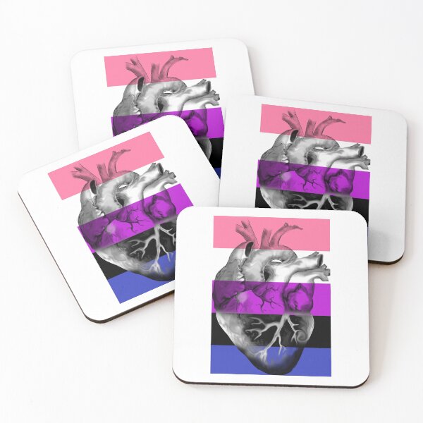 Item preview, Genderfluid Pride Anatomic Heart designed and sold by incloudines.