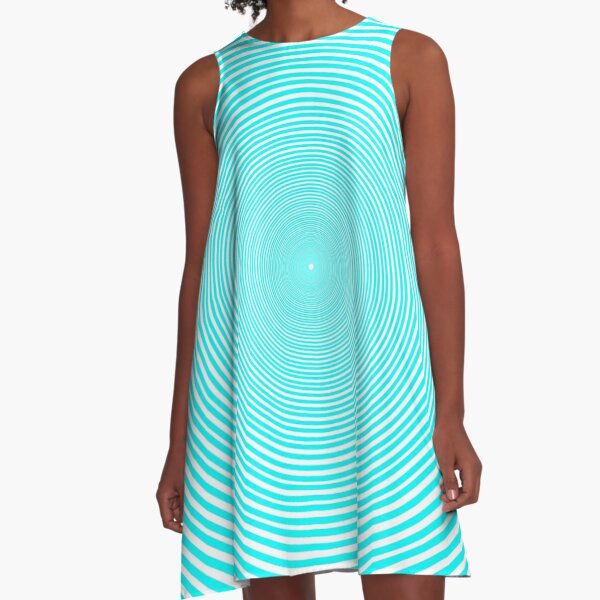 Optical illusion Concentric Circles Geometric Art - концентрические круги A-Line Dress