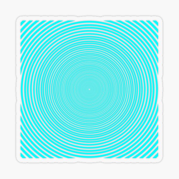Optical illusion Concentric Circles Geometric Art - концентрические круги Transparent Sticker
