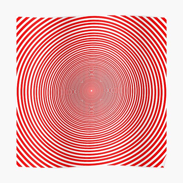 Optical illusion Concentric Circles Geometric Art - концентрические круги Poster