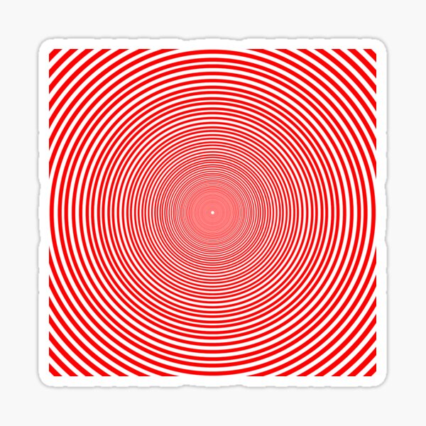 Optical illusion Concentric Circles Geometric Art - концентрические круги Glossy Sticker