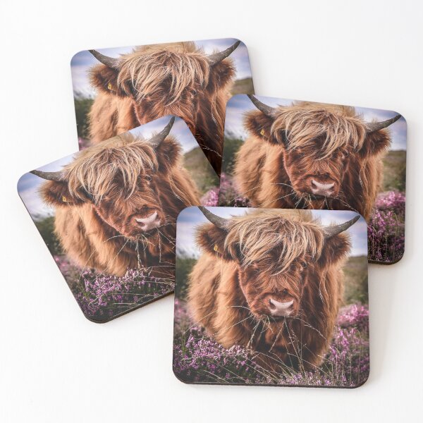 Item preview, Highland Cow in the Heather designed and sold by Roz Goodman.