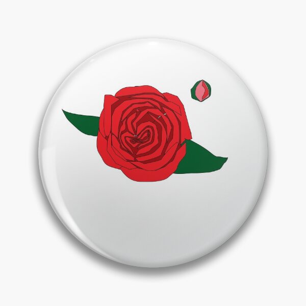 Item preview, rose pinup button designed and sold by IIIcrows.
