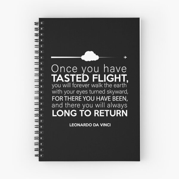 Item preview, Leonardo Da Vinci aviation quote designed and sold by avionbubble.