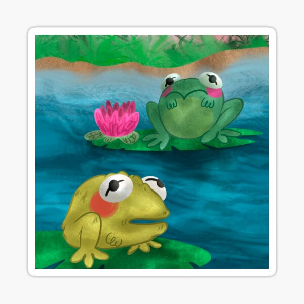 Frog pond Sticker