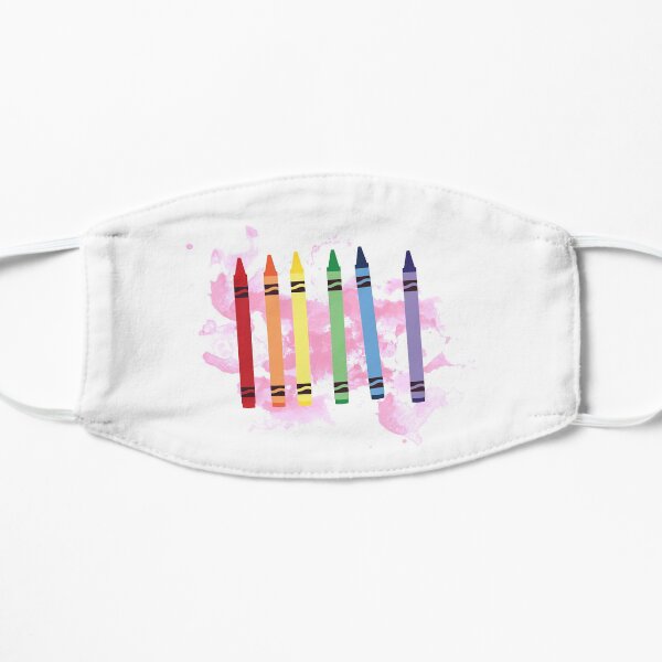 Colorful Crayons Watercolor Background Design Mask