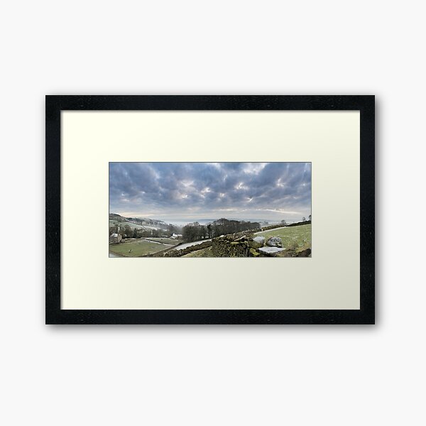 Airedale Lost in Fog from East Morton Framed Art Print