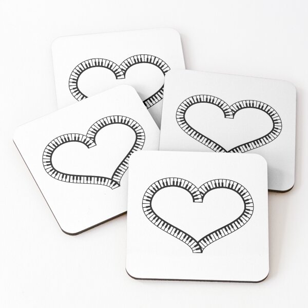 Item preview, Piano Keyboard Heart designed and sold by MusicWonderland.